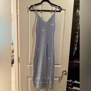 Cider Blue Dress w/ Bees and daisies